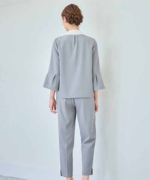 「DRESS PLUS」 パンツスーツ L ネイビー レディースの画像