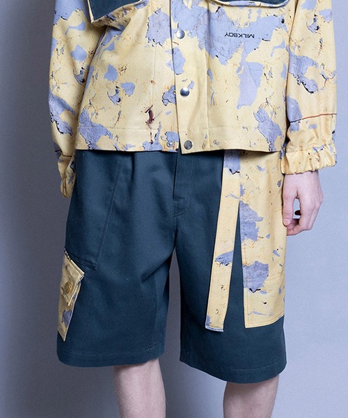ハーフパンツ パンツ CONSTRUCTION ショーツ メンズ レディースの画像