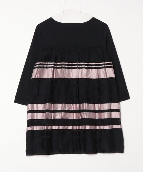 「TO BE CHIC」 7分袖ワンピース 40 ブラック レディースの画像