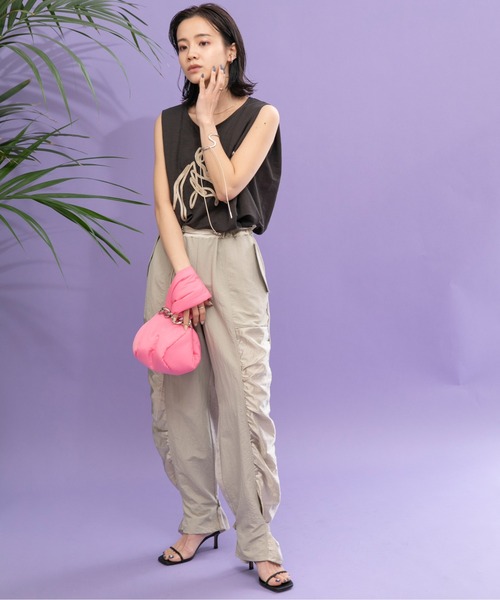 「Eimee Law」 イージーパンツ 38 グレー レディース_画像3