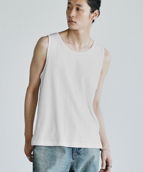 WYM LIDNM タンクトップ CLEAN RANDOM RIB TANK TOP メンズ : ZOZOTOWN