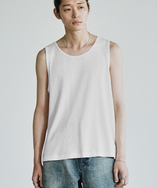 WYM LIDNM タンクトップ CLEAN RANDOM RIB TANK TOP メンズ : ZOZOTOWN