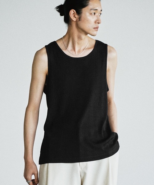 WYM LIDNM タンクトップ CLEAN RANDOM RIB TANK TOP メンズ : ZOZOTOWN