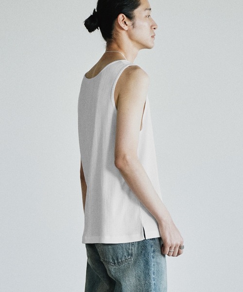 WYM LIDNM タンクトップ CLEAN RANDOM RIB TANK TOP メンズ : ZOZOTOWN