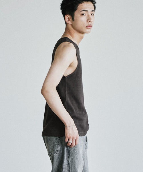 WYM LIDNM タンクトップ CLEAN RANDOM RIB TANK TOP メンズ : ZOZOTOWN