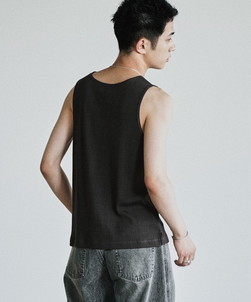 WYM LIDNM タンクトップ CLEAN RANDOM RIB TANK TOP メンズ : ZOZOTOWN