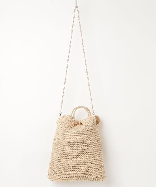 「Khaju」 ワンポイント2WAYバッグ - ベージュ レディース_画像2