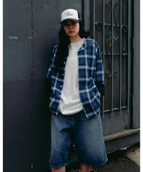 KEBOZ（ケボズ） シャツ 半袖 OMBRE CHECK S/S SHIRT メンズ