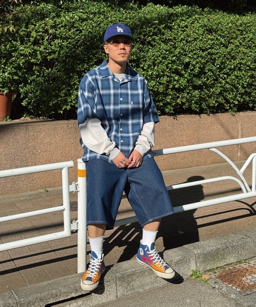 KEBOZ（ケボズ） シャツ 半袖 OMBRE CHECK S/S SHIRT メンズ