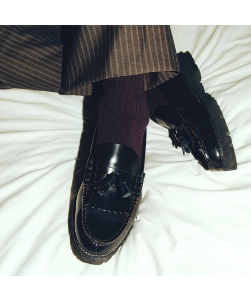 The Kenford Fineshoes ローファー TANK SOLE LOAFERS BLACK QUILT