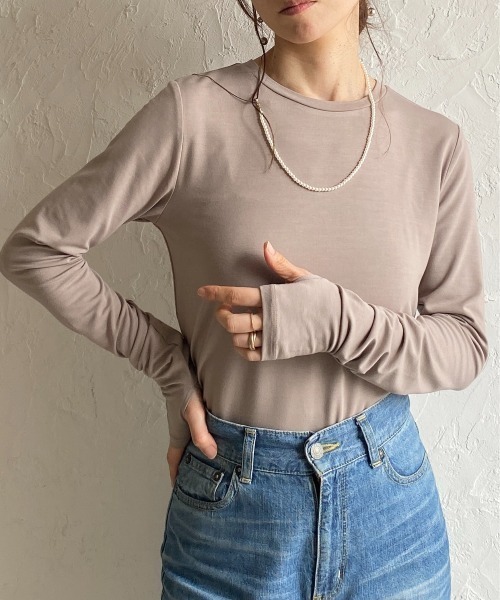 She's Closet tシャツ UVカット 接触冷感 抗菌防臭 指穴付き