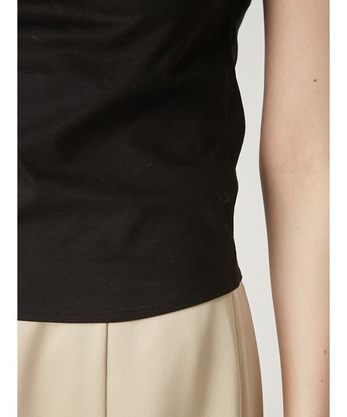 tシャツ 前後2wayチェーン付ドレープカットブラウス／ウォッシャブル・接触冷感 レディースの画像
