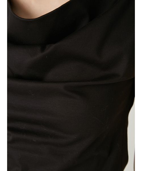 tシャツ 前後2wayチェーン付ドレープカットブラウス／ウォッシャブル・接触冷感 レディースの画像