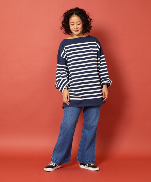「Freada」 長袖カットソー ONE SIZE ブルー レディース_画像2