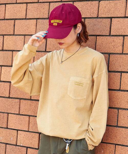 「FFEIN」 長袖Tシャツ LARGE チャコール メンズ_画像7