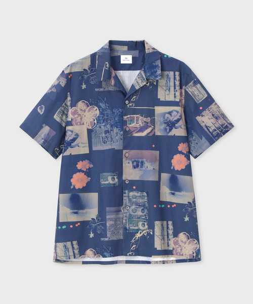 PS Paul Smith シャツ 半袖 Scrapbook Print” オープンカラーシャツ