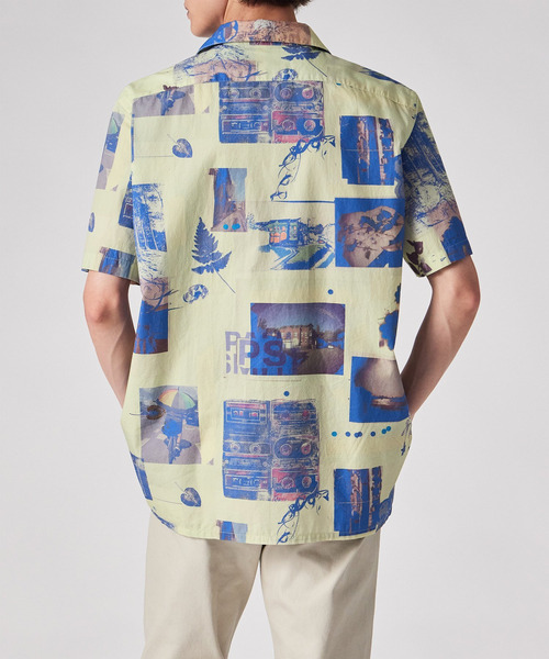 PS Paul Smith シャツ 半袖 Scrapbook Print” オープンカラーシャツ
