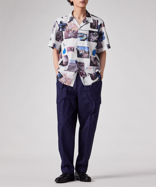 PS Paul Smith シャツ 半袖 Scrapbook Print” オープンカラーシャツ