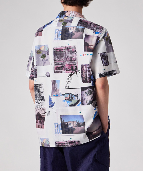 PS Paul Smith シャツ 半袖 Scrapbook Print” オープンカラーシャツ