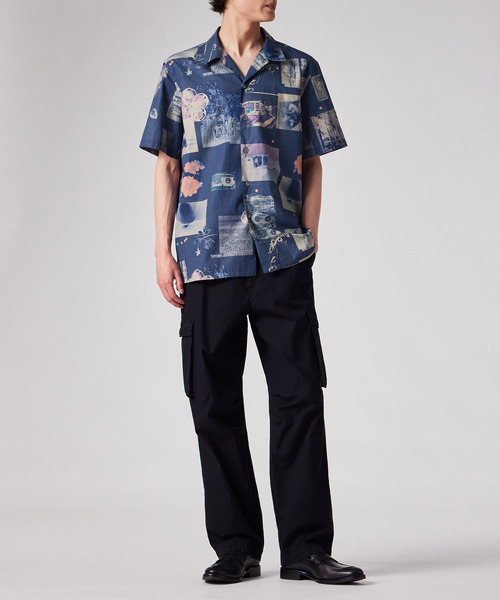 PS Paul Smith シャツ 半袖 Scrapbook Print” オープンカラーシャツ