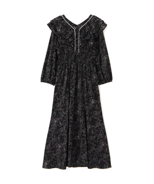 「JILL by JILL STUART」 7分袖ワンピース FREE ブラック レディース_画像2