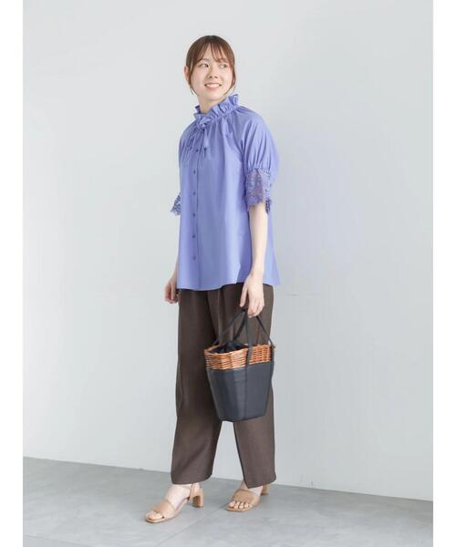 Te chichi（テチチ） ブラウス シャツ 半袖 レースカフスハーフ 
