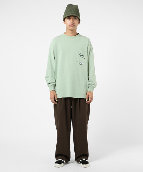 「HUF」 長袖Tシャツ X-LARGE ホワイト メンズ_画像8