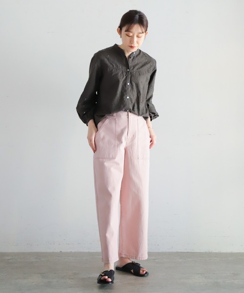 「NOMBRE IMPAIR」 長袖ブラウス FREE チャコールグレー レディース_画像3