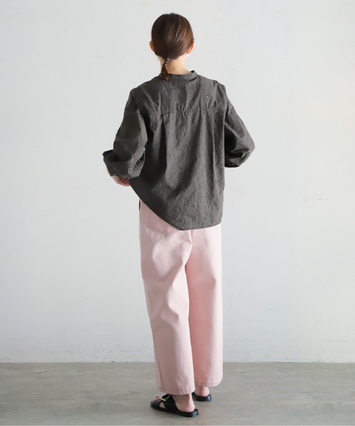 「NOMBRE IMPAIR」 長袖ブラウス FREE チャコールグレー レディース_画像5