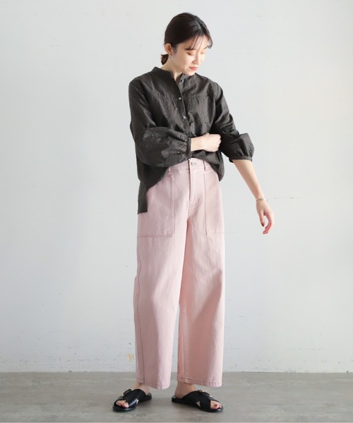「NOMBRE IMPAIR」 長袖ブラウス FREE チャコールグレー レディース_画像7