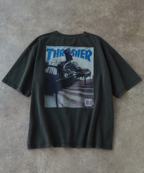 「THRASHER」 半袖Tシャツ X-LARGE サックスブルー メンズ_画像2
