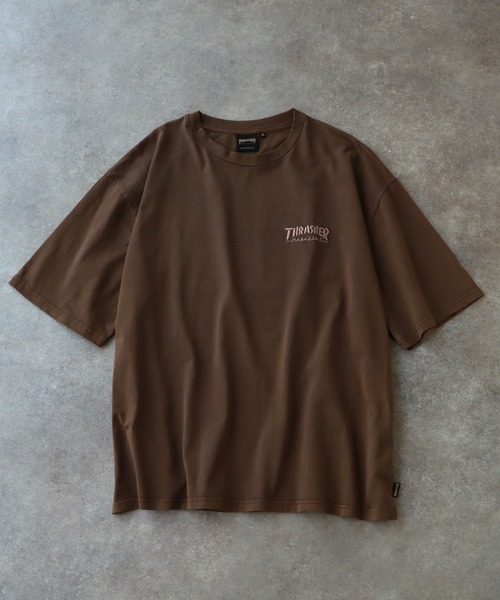 「THRASHER」 半袖Tシャツ X-LARGE サックスブルー メンズ_画像5