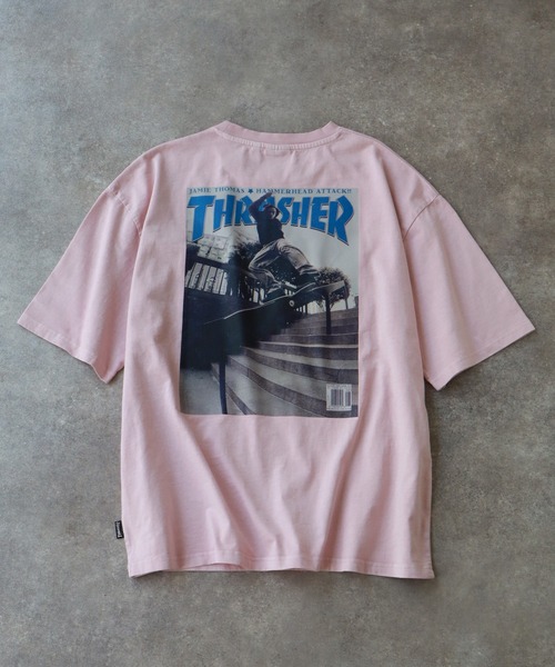 「THRASHER」 半袖Tシャツ X-LARGE サックスブルー メンズ_画像6