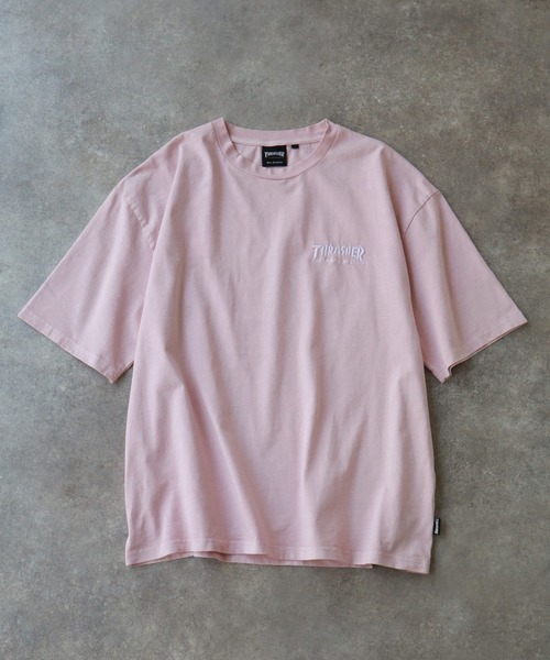 「THRASHER」 半袖Tシャツ X-LARGE サックスブルー メンズ_画像7