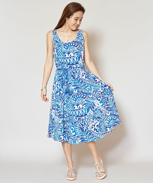 ワンピース Kahiko ハワイアン柄ノースリーブワンピース Zozotown Paypayモール店 通販 Paypayモール