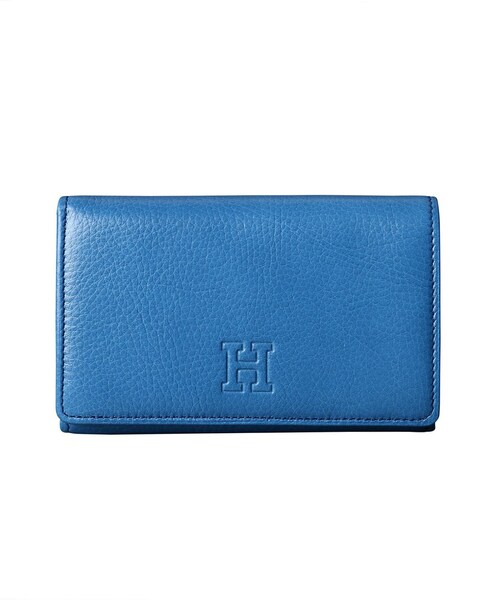 二つ折り財布 財布 「センプレ」二つ折り財布 レザー ウォレット 本革（商品番号：P25-50101） レディースの画像