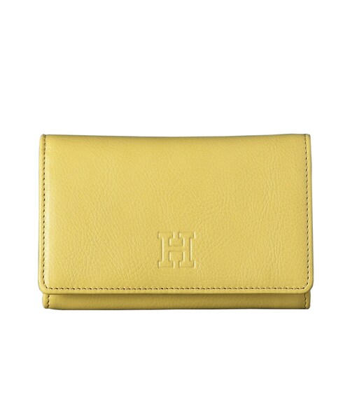 二つ折り財布 財布 「センプレ」二つ折り財布 レザー ウォレット 本革（商品番号：P25-50101） レディースの画像