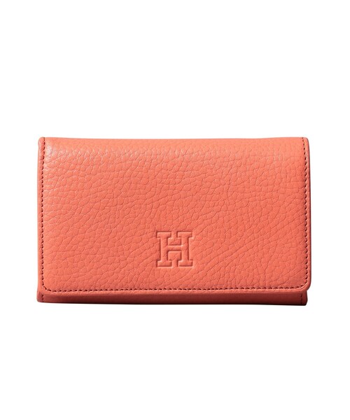 二つ折り財布 財布 「センプレ」二つ折り財布 レザー ウォレット 本革（商品番号：P25-50101） レディースの画像