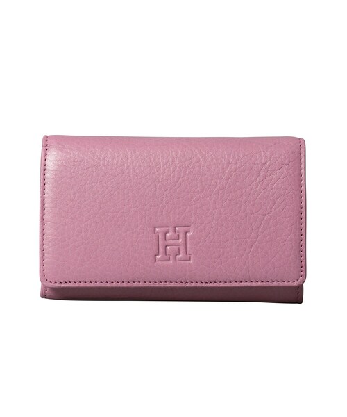 二つ折り財布 財布 「センプレ」二つ折り財布 レザー ウォレット 本革（商品番号：P25-50101） レディースの画像