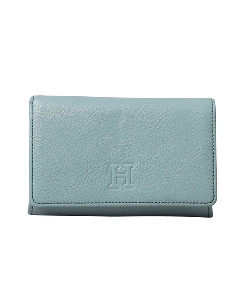 二つ折り財布 財布 「センプレ」二つ折り財布 レザー ウォレット 本革（商品番号：P25-50101） レディースの画像