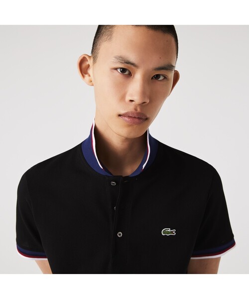 【LACOSTE】ラコステ 新品未使用 トリコロールリブニットポロシャツ LACOSTE ポロシャツ トリコロールリブニットポロシャツ メンズ