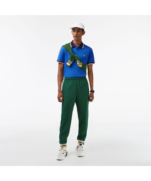 【LACOSTE】ラコステ 新品未使用 トリコロールリブニットポロシャツ LACOSTE ポロシャツ トリコロールリブニットポロシャツ メンズ