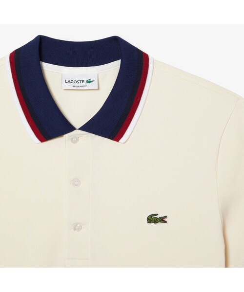 LACOSTE ポロシャツ トリコロールリブニットポロシャツ メンズ