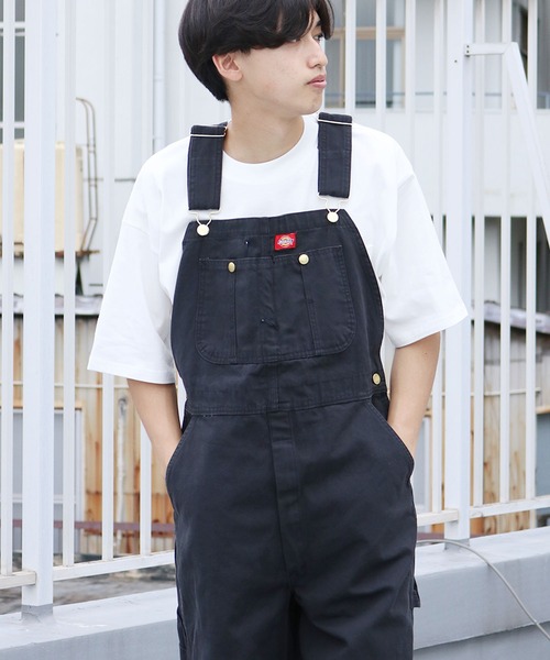 Dickies 黒 オーバーオール Dickies ディッキーズ カバーオール L-REG 42/44 大きいサイズ
