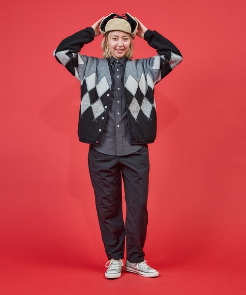 カーディガン ARGYLE FLEECE CARDIGAN / アーガイル フリース