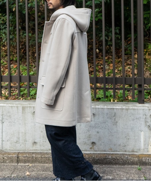 コート ジャケット TECH WOOL MELTON HOODIE COAT メンズ レディースの画像