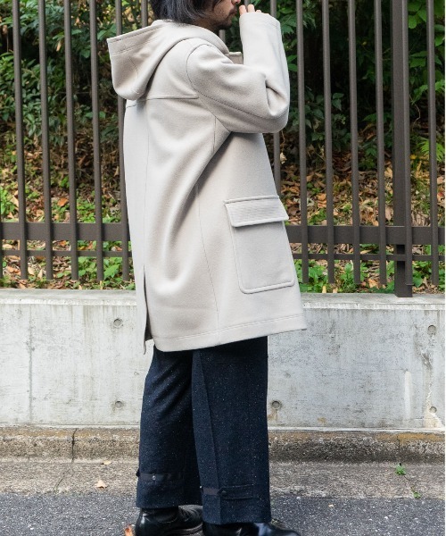 コート ジャケット TECH WOOL MELTON HOODIE COAT メンズ レディースの画像