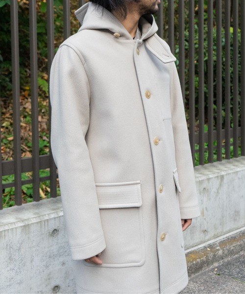 コート ジャケット TECH WOOL MELTON HOODIE COAT メンズ レディースの画像