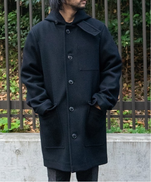 コート ジャケット TECH WOOL MELTON HOODIE COAT メンズ レディース
