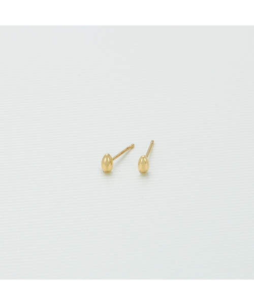 COCOSHNIK ピアス K18ペアシェイプ スタッドピアス レディース